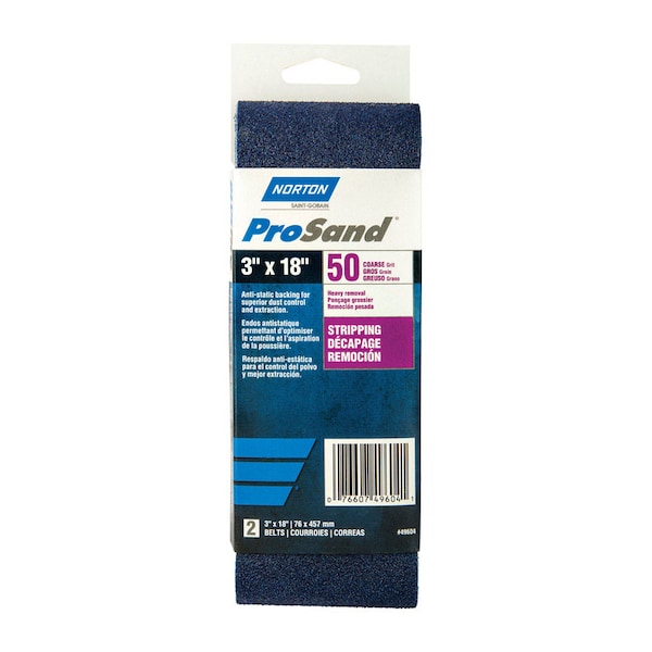 Norton Abrasives 3 in. W, 18 In. L, Coated, Zirconia Alumina, 50 Grit, Coarse 7660702231 - main